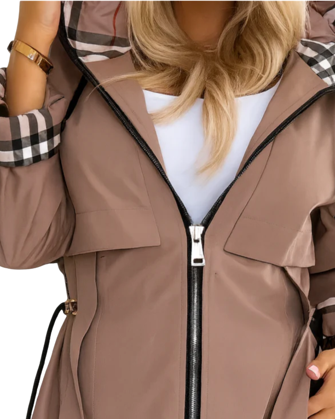 Nathalie | Eleganter Trenchcoat mit Kapuze