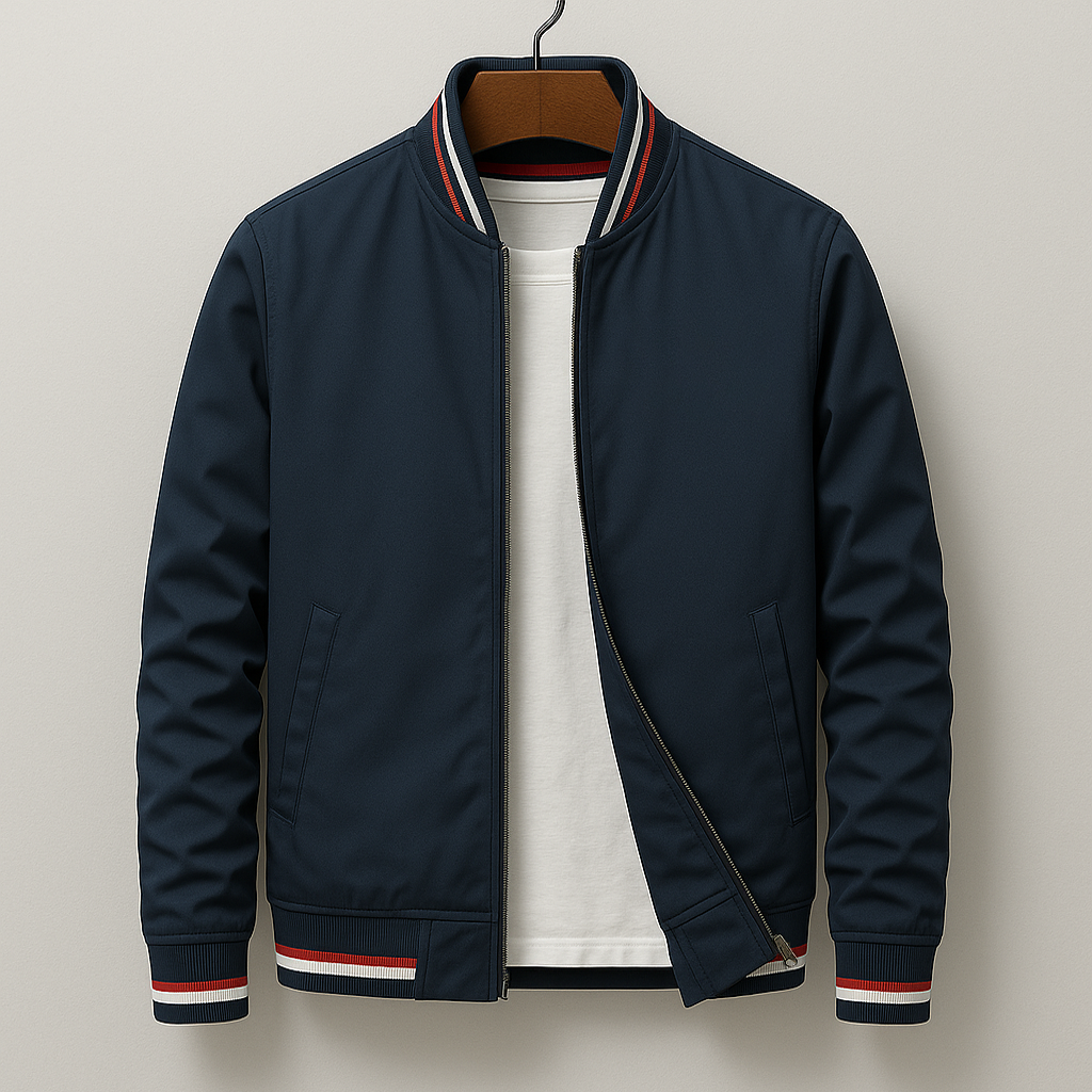 Chez Monsieur | Elegante Gestreifte Bomberjacke