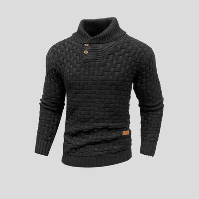 Magnus | Geknöpfter Herren-Pullover mit Mid-Collar