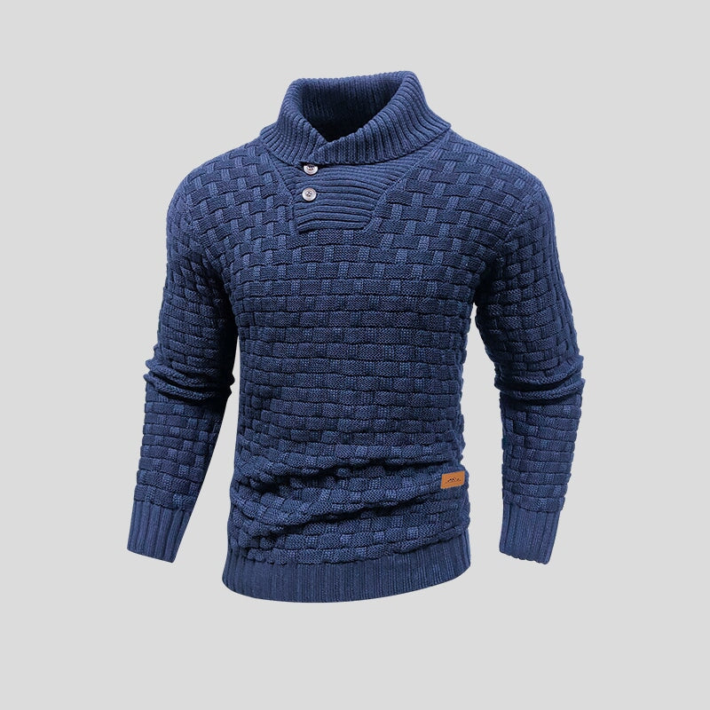 Magnus | Geknöpfter Herren-Pullover mit Mid-Collar