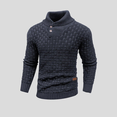 Magnus | Geknöpfter Herren-Pullover mit Mid-Collar
