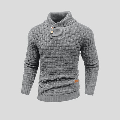 Magnus | Geknöpfter Herren-Pullover mit Mid-Collar