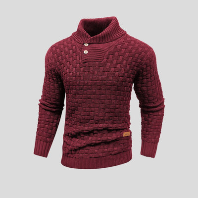 Magnus | Geknöpfter Herren-Pullover mit Mid-Collar