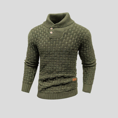 Magnus | Geknöpfter Herren-Pullover mit Mid-Collar